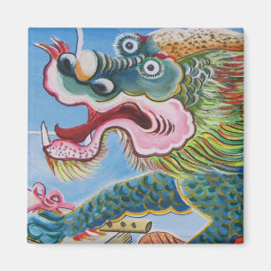 Chinese Foo Dog / Leeuw Guardian Muurschildering Magneet