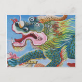 Chinese foo Dog/Lion Guardian Mural Briefkaart (Voorkant)