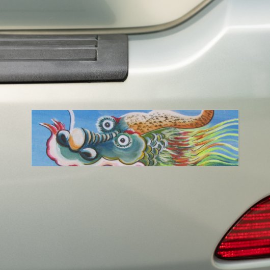 Chinese foo Dog/Lion Guardian Mural Bumpersticker (Op auto)