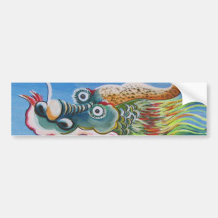 Chinese foo Dog/Lion Guardian Mural Bumpersticker
