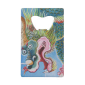 Chinese foo Dog/Lion Guardian Mural Creditkaart Flessenopener (Achterkant)