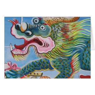 Chinese Foo Dog/Lion Guardian Mural Kaart