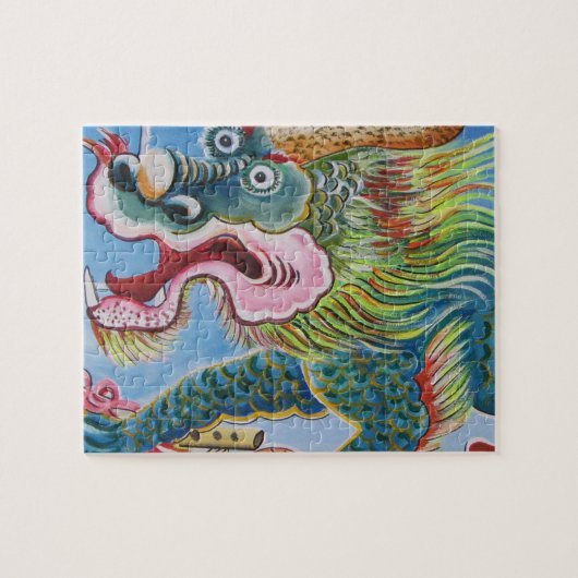 Chinese foo Dog/Lion Guardian Mural Legpuzzel (Horizontaal)