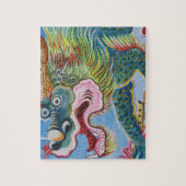 Chinese foo Dog/Lion Guardian Mural Legpuzzel (Verticaal)