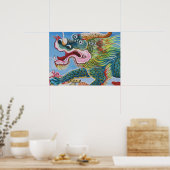 Chinese foo Dog/Lion Guardian Mural Poster (Keuken)