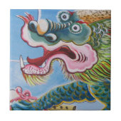 Chinese foo Dog/Lion Guardian Mural Tegeltje (Voorkant)