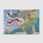 Chinese foo Dog/Lion Guardian Mural Tissuepapier (Voorkant)