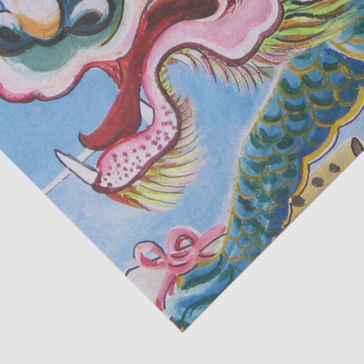 Chinese foo Dog/Lion Guardian Mural Tissuepapier (Detail)