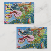 Chinese foo Dog/Lion Guardian Mural Visitekaartje (Voorkant / Achterkant)