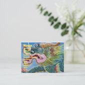 Chinese foo Dog/Lion Guardian Mural Visitekaartje (Staand voorkant)