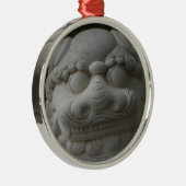Chinese foo Dog Metalen Ornament (Rechts)