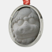 Chinese foo Dog Metalen Ornament (Links)