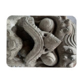 Chinese Foo-hond-draak-granieten rotsculptuur Magneet (Horizontaal)