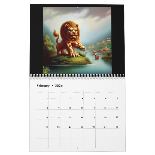 Chinese foo-leeuwen #3 kalender (Feb 2026)