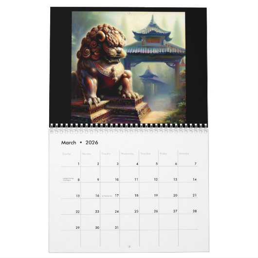 Chinese foo Lions #2 Kalender (Mar 2026)