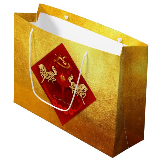 Chinese FU Luck lantaarn Paard Jaar gift LGB1 Groot Cadeauzakje (Voorkant Gekanteld)