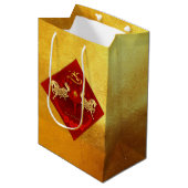 Chinese FU Luck lantaarn Paard Jaar gift MGB1 Medium Cadeauzakje (Voorkant Gekanteld)