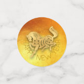 Chinese FU Luck lantaarn Paard Jaar groet Conf Confetti (Kleine voorkant)