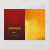 Chinese FU Luck lantaarn Paard Jaar groet HPc2 Feestdagenkaart (Achterkant)