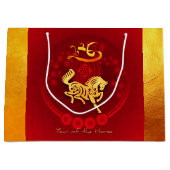 Chinese FU Luck lantaarn Paard Jaar groet LGB2 Groot Cadeauzakje (Voorkant)
