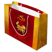 Chinese FU Luck lantaarn Paard Jaar groet LGB2 Groot Cadeauzakje (Achterkant Gekanteld)