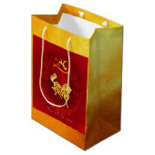 Chinese FU Luck lantaarn Paard Jaar groet MGB2 Medium Cadeauzakje (Voorkant Gekanteld)