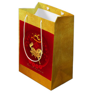 Chinese FU Luck lantaarn Paard Jaar groet MGB2 Medium Cadeauzakje