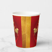 Chinese FU Luck lantaarn Paard Jaar groet PC02 Papieren Bekers (Rechts)