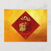 Chinese FU Luck Luck Lanttern Rabbit Year-groet PC Feestdagenkaart (Voorkant)