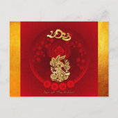 Chinese FU Luck Luck Lanttern Rbit Year begroeting Feestdagenkaart (Voorkant)