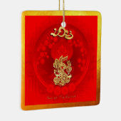 Chinese FU Luck Luck Lanttern Year SqCO3 Keramisch Ornament (Rechts)