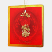 Chinese FU Luck Luck Lanttern Year SqCO3 Keramisch Ornament (Links)