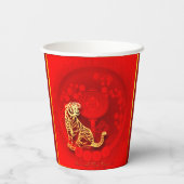 Chinese FU Luck Luck Tiger Year begroeting PC02 Papieren Bekers (Achterkant)