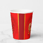 Chinese FU Luck Luck Tiger Year begroeting PC02 Papieren Bekers (Rechts)