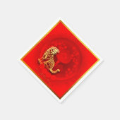 Chinese FU Luck Luck Tiger Year Greeting PN02 Servet (Hoek)