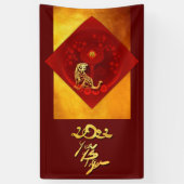 Chinese FU Luck Luck Tiger Year-groet VB Spandoek (Verticaal)