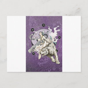 Chinese Geest van de tijger met het Chinese elemen Briefkaart