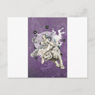 Chinese Geest van de tijger met het Chinese elemen Briefkaart