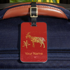 Chinese geit horoscoop sterrenbeeld bagagelabel