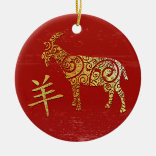 Chinese geit horoscoop sterrenbeeld keramisch ornament