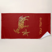 Chinese geit horoscoop sterrenbeeld strandlaken (Voorkant)