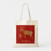 Chinese geit horoscoop sterrenbeeld tote bag (Achterkant)