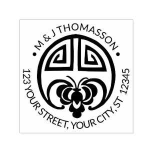 Chinese Geluks Vleermuis Naam Retouradres Zelfinktende Stempel