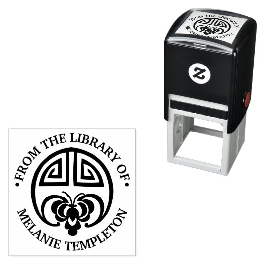 Chinese Geluks Vleermuis ‘Uit de bibliotheek van’  Zelfinktende Stempel (In situ)