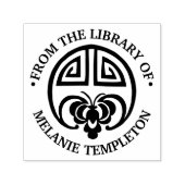 Chinese Geluks Vleermuis ‘Uit de bibliotheek van’  Zelfinktende Stempel (Design)