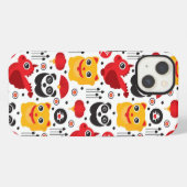 Chinese gelukskat, draak en panda iPhone hoesje (Achterkant horizontaal)