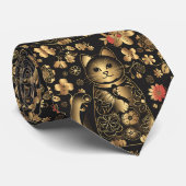 Chinese gelukskat stropdas (Opgerold)