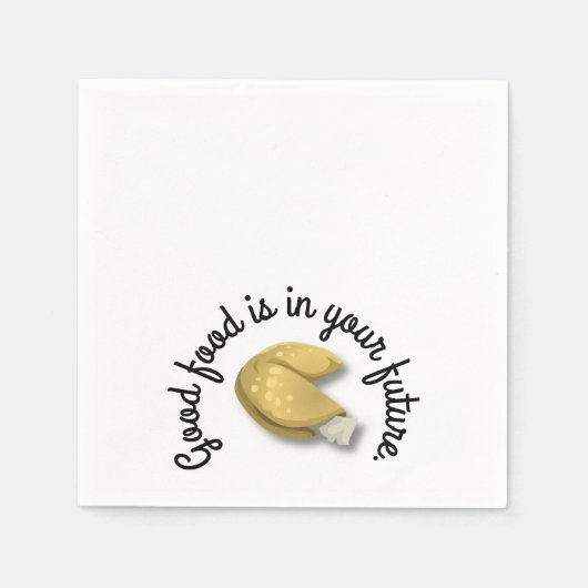 Chinese gelukskoekjes servet (Voorkant)