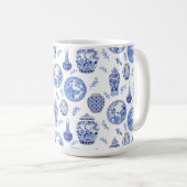 Chinese Ginger Jars Blue en White Floral  Koffiemok (Voorkant rechts)