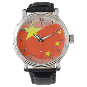 Chinese glanzende vlag horloge